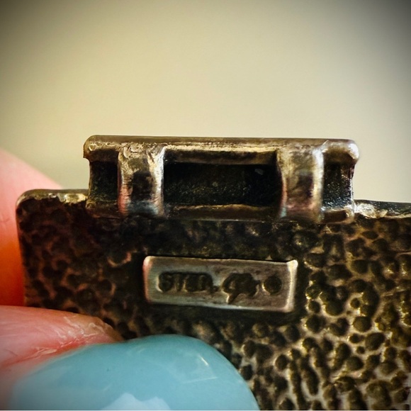 Sterling Silver Turquoise Watch Tips - Picture 10 of 10